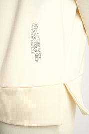 BLUZA OVERSIZE Z SZEROKIM DEKOLTEM KREMOWA - MULL