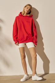 OVERSIZED HOODIE RED - EGERIA