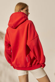 OVERSIZED HOODIE RED - EGERIA