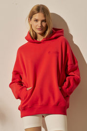 OVERSIZED HOODIE RED - EGERIA