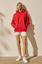 OVERSIZED HOODIE RED - EGERIA