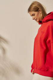 OVERSIZED HOODIE RED - EGERIA