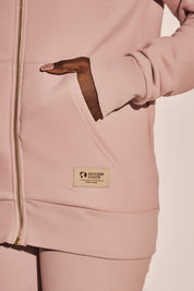 LIGHT PINK ZIPPER HOODIE - FARWELL