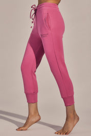 7/8 LENGTH FITTED PINK SWEATPANTS - FIDŹI