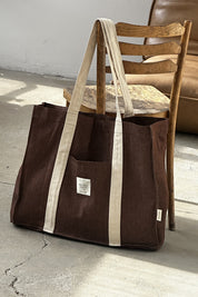 TORBA TYPU SHOPPER  BAG BRĄZOWA - LIDO