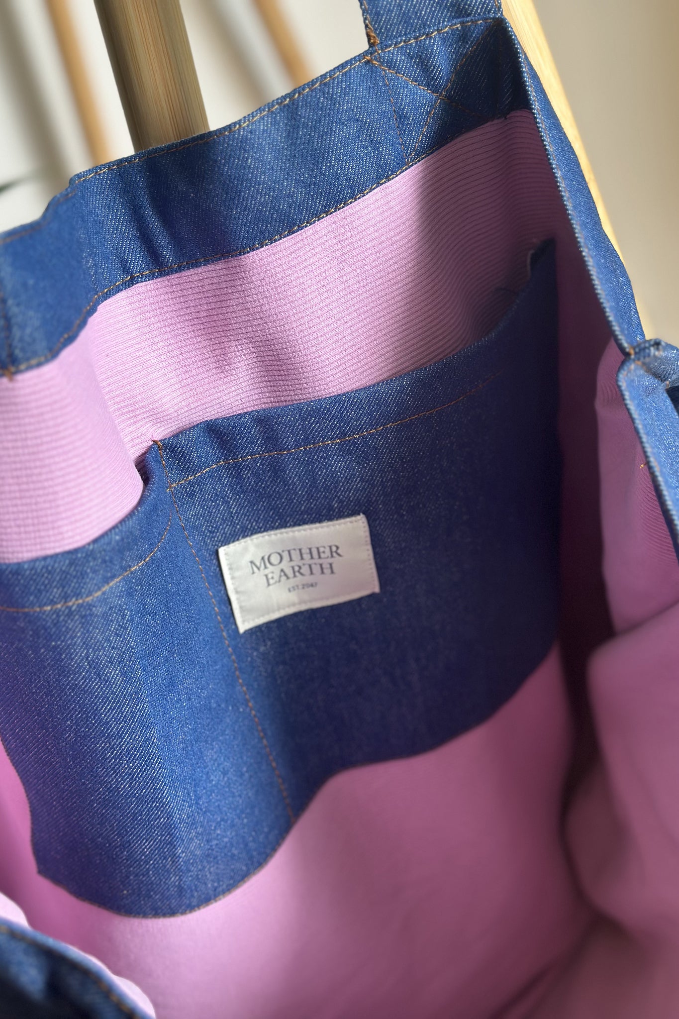 TORBA TYPU SHOPPER  BAG JEANSOWA NIEBIESKA - LIDO