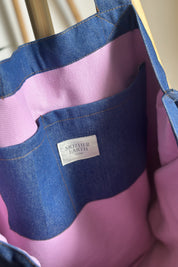 TORBA TYPU SHOPPER  BAG JEANSOWA NIEBIESKA - LIDO