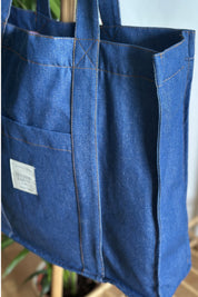 TORBA TYPU SHOPPER  BAG JEANSOWA NIEBIESKA - LIDO