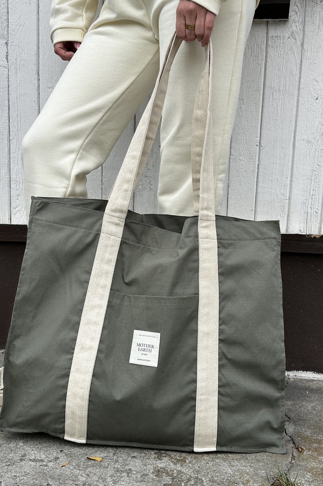 TORBA TYPU SHOPPER  BAG KHAKI - LIDO