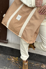 TORBA TYPU SHOPPER  BAG KARMELOWA - LIDO