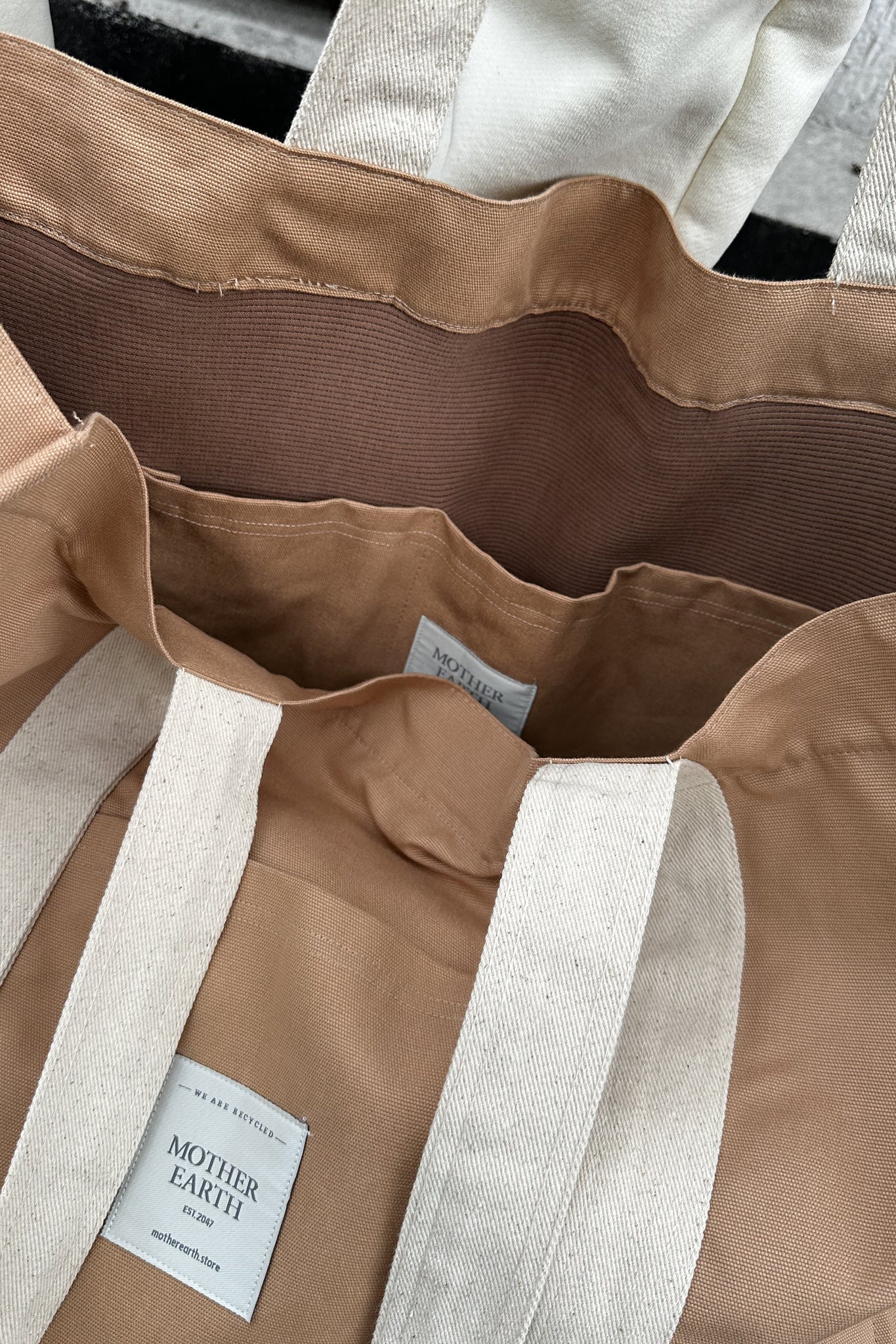 TORBA TYPU SHOPPER  BAG KARMELOWA - LIDO