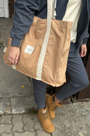 TORBA TYPU SHOPPER  BAG KARMELOWA - LIDO
