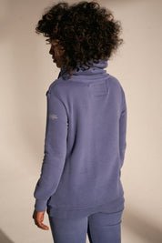 COBALT HIGH COLLAR SWEATSHIRT - INAGUA