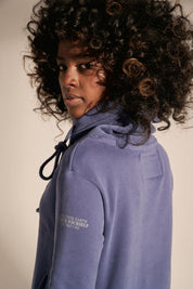 COBALT HIGH COLLAR SWEATSHIRT - INAGUA