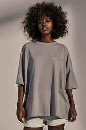 T-SHIRT OVERSIZE SZARY - KEELING