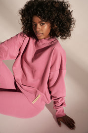 CLASSIC CUT PINK SWEATSHIRT - MANSELA