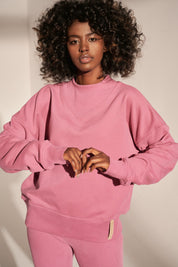 CLASSIC CUT PINK SWEATSHIRT - MANSELA