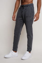 MEN'S WASHED EFFECT BLACK SWEATPANTS - CORADO