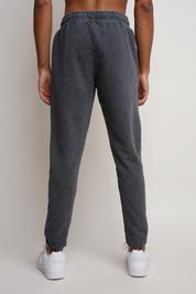 MEN'S WASHED EFFECT BLACK SWEATPANTS - CORADO