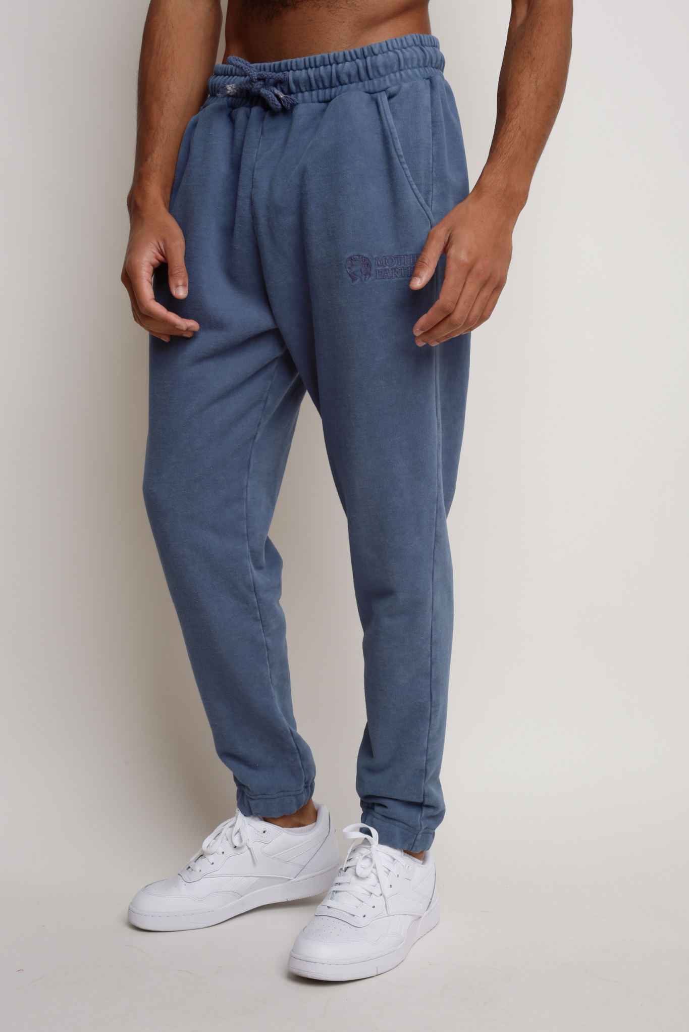 MEN'S WASHED EFFECT BLUE SWEATPANTS - CORADO