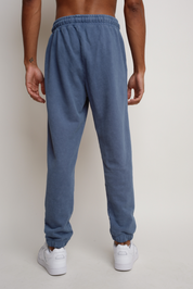 MEN'S WASHED EFFECT BLUE SWEATPANTS - CORADO