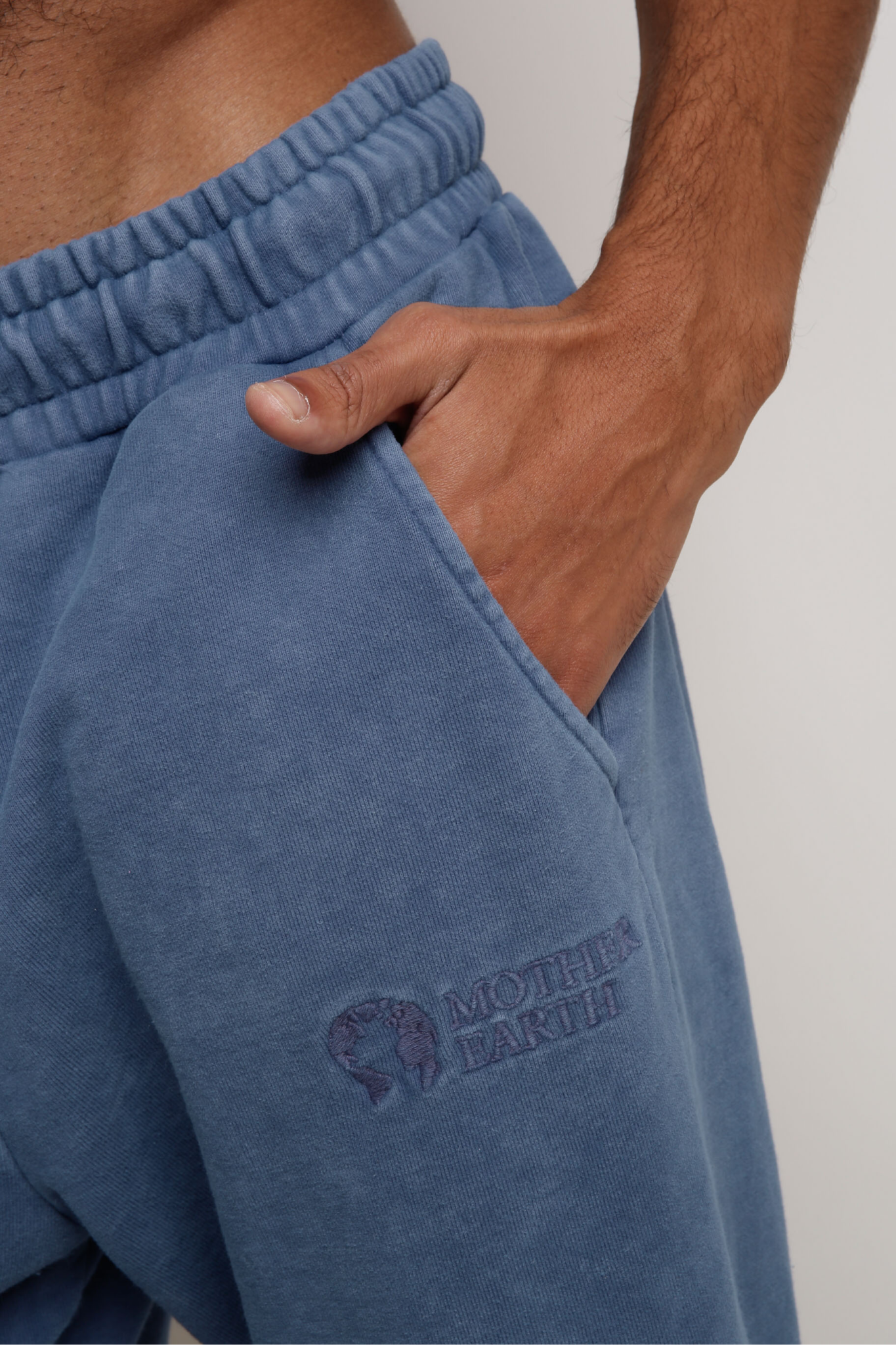 MEN'S WASHED EFFECT BLUE SWEATPANTS - CORADO