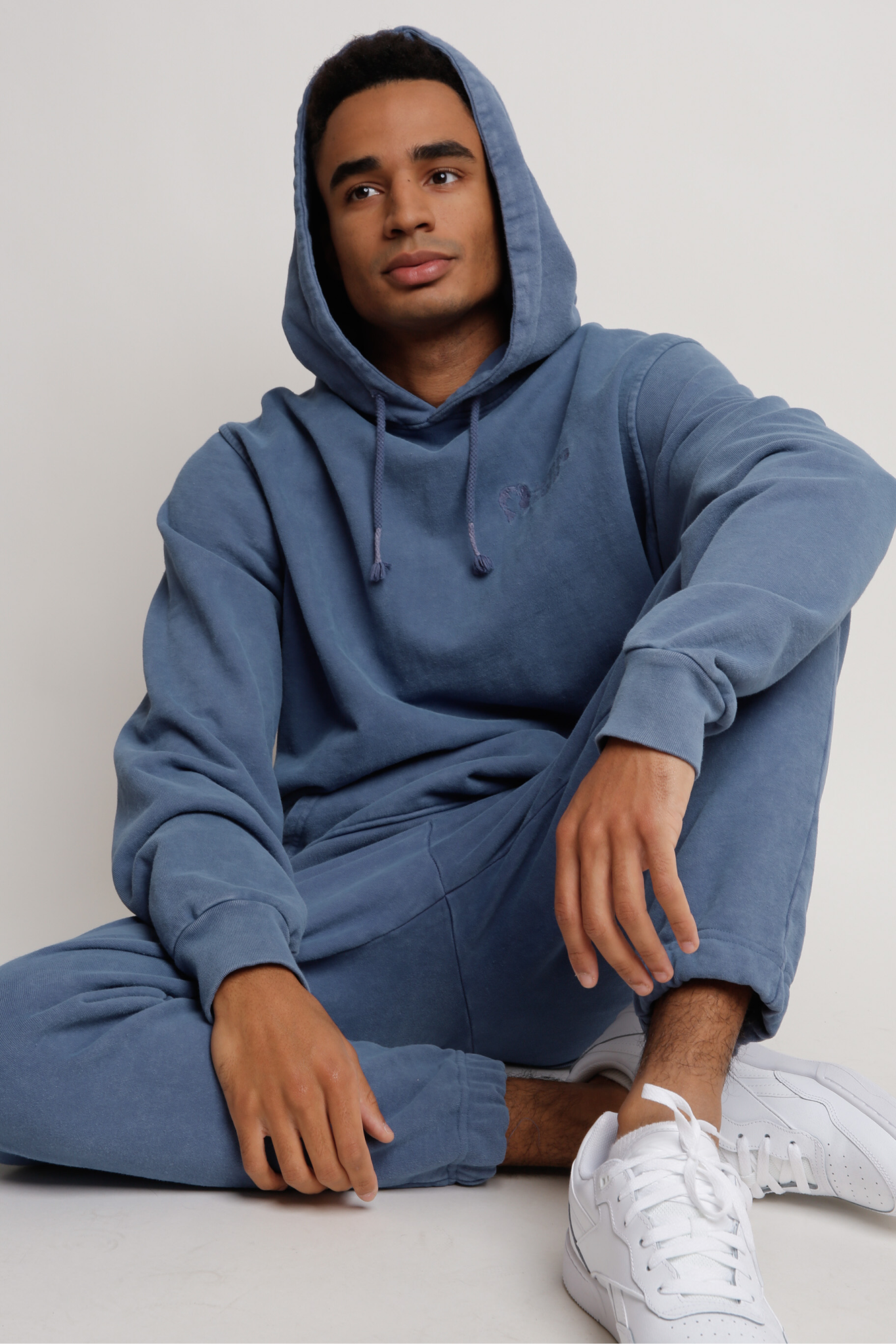 MEN'S WASHED EFFECT BLUE SWEATPANTS - CORADO