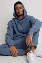 MEN'S WASHED EFFECT BLUE SWEATPANTS - CORADO