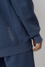 OVERSIZE HOODED SWEATSHIRT NAVY BLUE - EGERIA