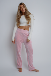 PINK STRIPED STRAIGHT CUT TROUSERS - DENIZ