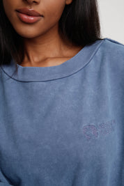 BLUE WASHED CREWNECK SWEATSHIRT - NUKU