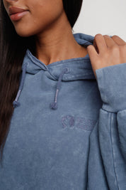 OVERSIZED SWEATSHIRT WITH WASHED EFFECT BLUE - HOLA