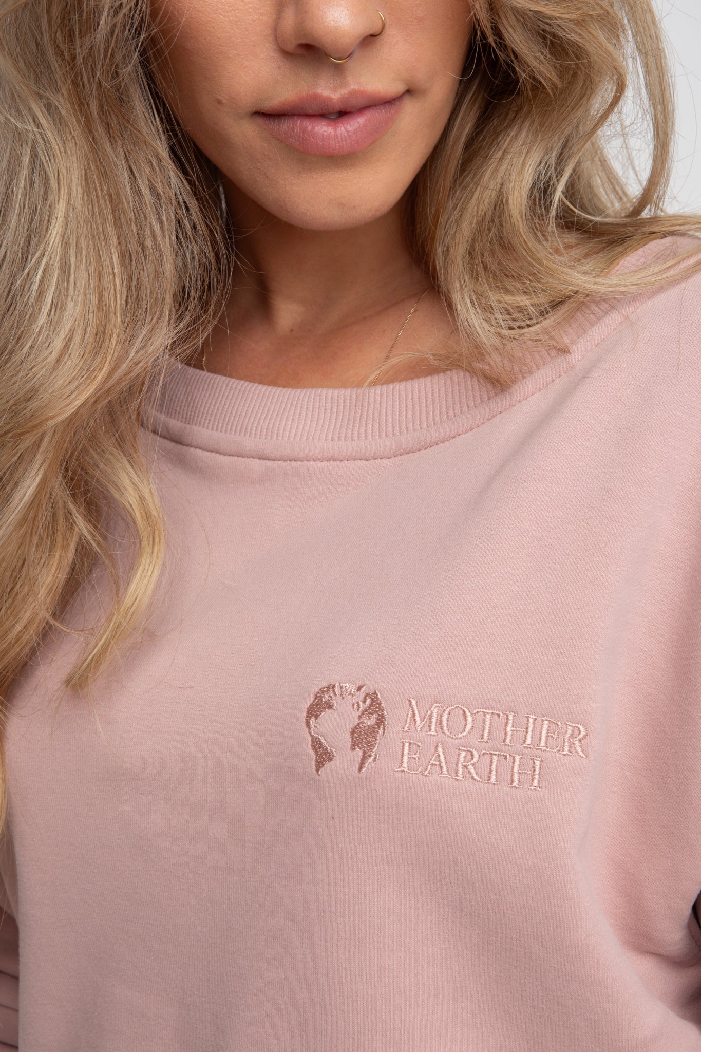 LIGHT PINK CREWNECK SWEATSHIRT - COMINO