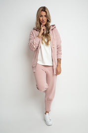 LIGHT PINK HOODED ZIPPER - ARINA