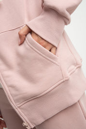 LIGHT PINK HOODED ZIPPER - ARINA