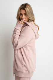 LIGHT PINK HOODED ZIPPER - ARINA