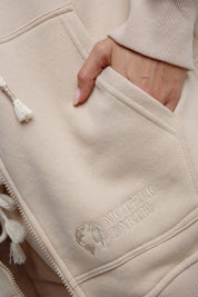 OVERSIZE HOODED SWEATSHIRT BEIGE - ESMERALDA