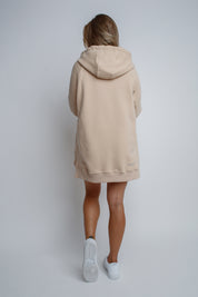 OVERSIZE HOODED SWEATSHIRT BEIGE - ESMERALDA