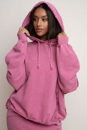 OVERSIZE PINK HOODIE - MAUPITI