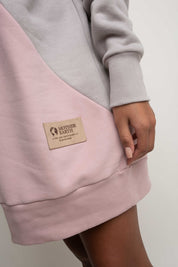 LONG OVERSIZE HOODED SWEATSHIRT LIGHT PINK - SALAMINA