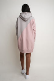 LONG OVERSIZE HOODED SWEATSHIRT LIGHT PINK - SALAMINA