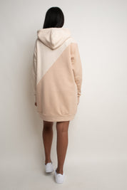 SALAMINA - LONG OVERSIZE HOODED SWEATSHIRT SANDY