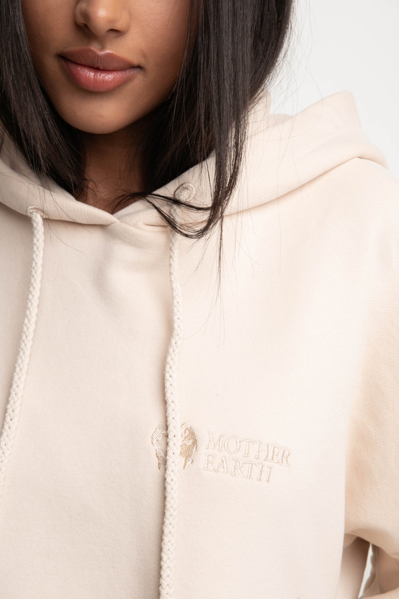 OVERSIZE HOODED SWEATSHIRT LIGHT BEIGE - EGERIA