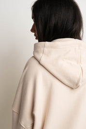 OVERSIZE HOODED SWEATSHIRT LIGHT BEIGE - EGERIA