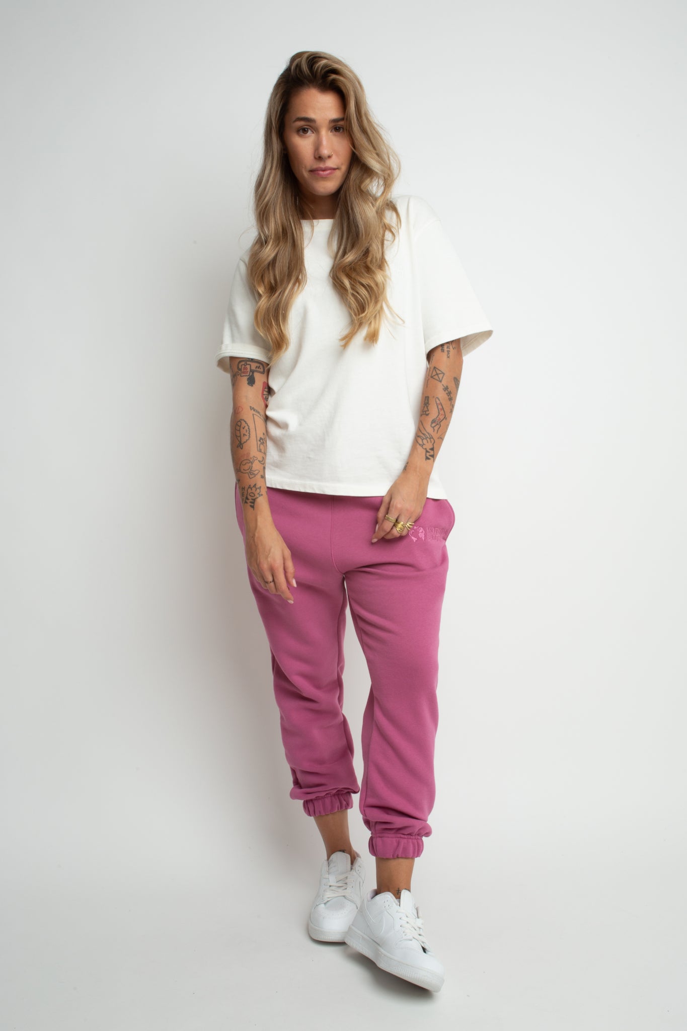 KARPATOS - OVERSIZE UNISEX FUCHSIA SWEATPANTS