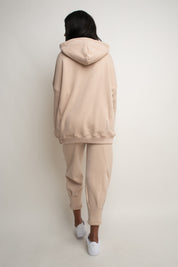 OVERSIZE HOODED SWEATSHIRT BEIGE - EGERIA