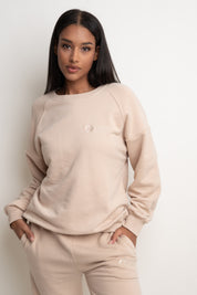 REGULAR FIT BEIGE SWEATSHIRT - ARMINA