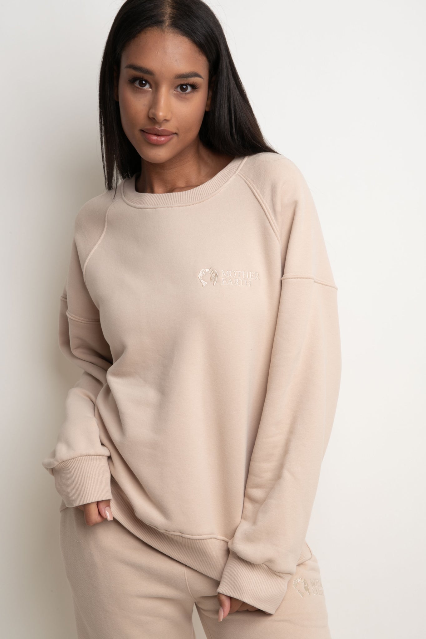 REGULAR FIT BEIGE SWEATSHIRT - ARMINA