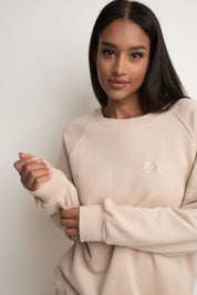 REGULAR FIT BEIGE SWEATSHIRT - ARMINA