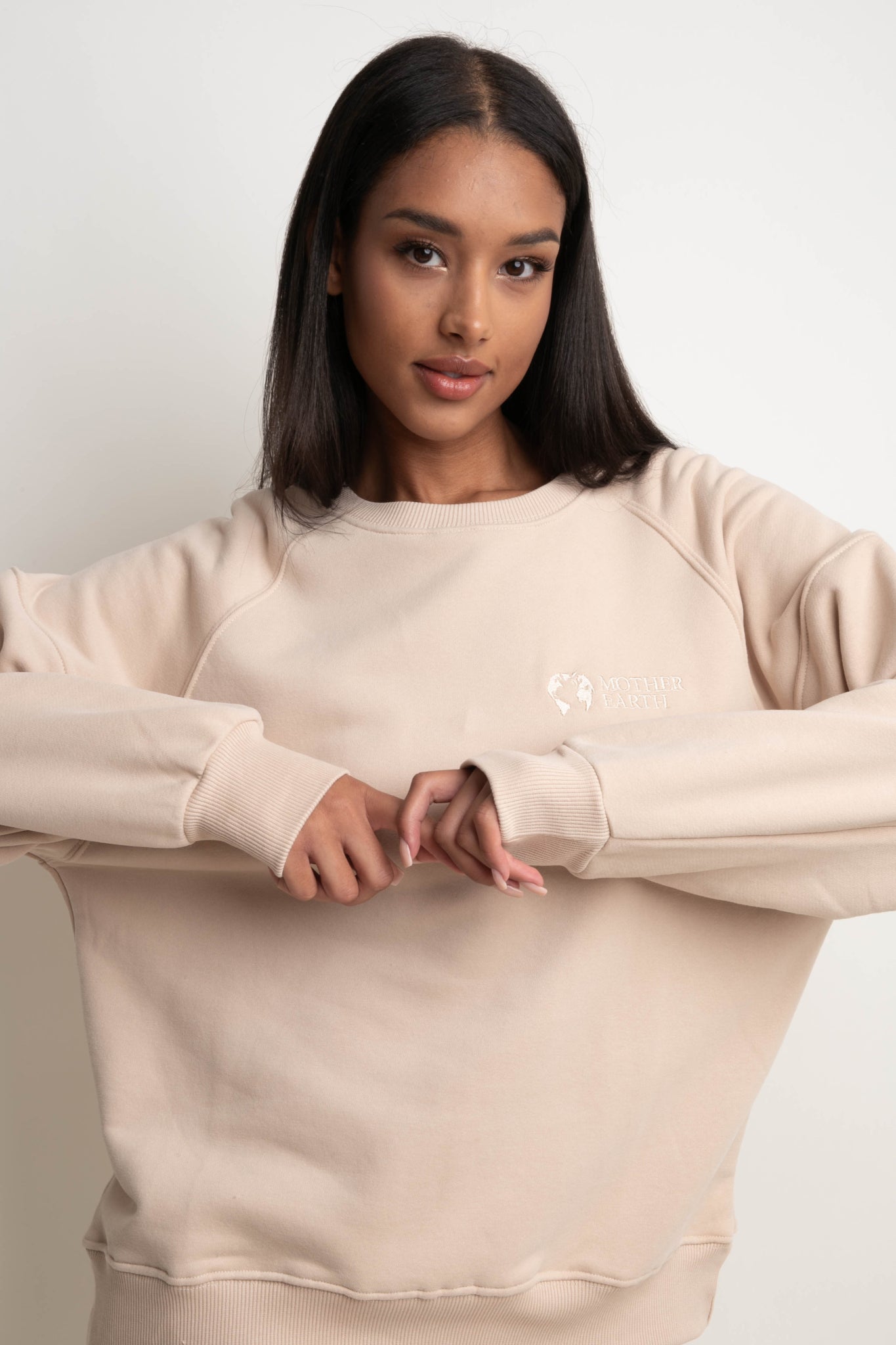 REGULAR FIT BEIGE SWEATSHIRT - ARMINA